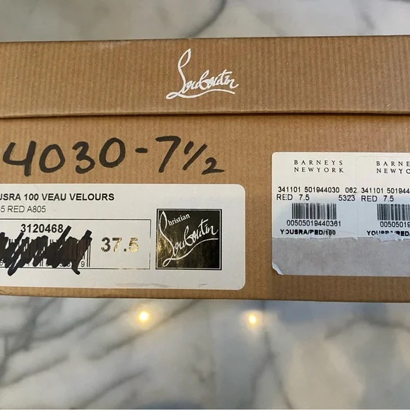 Christian Louboutain - Yousra 100 Veau Velours, 37.5 (7.5) - Picture 8 of 8